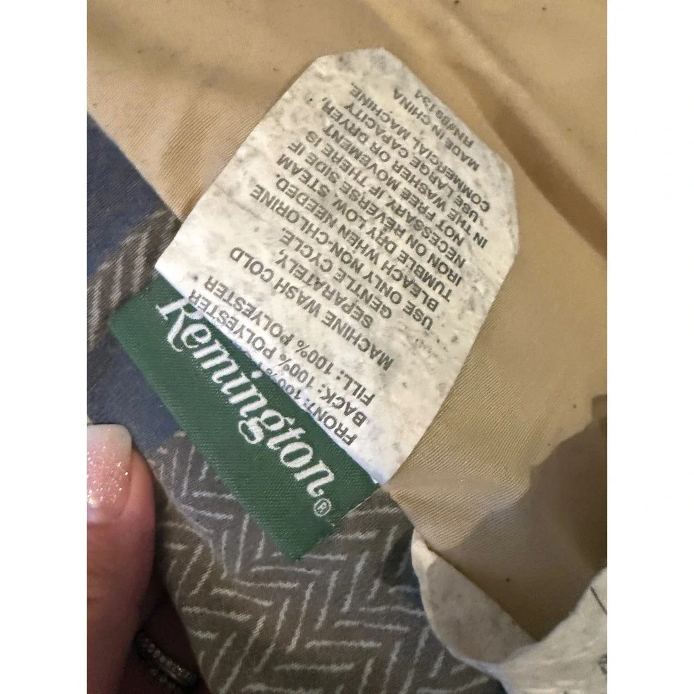 Remington Fly Fishing Trout Plaid Comforter Lodge Cabin Decor Blue Tan Full Size